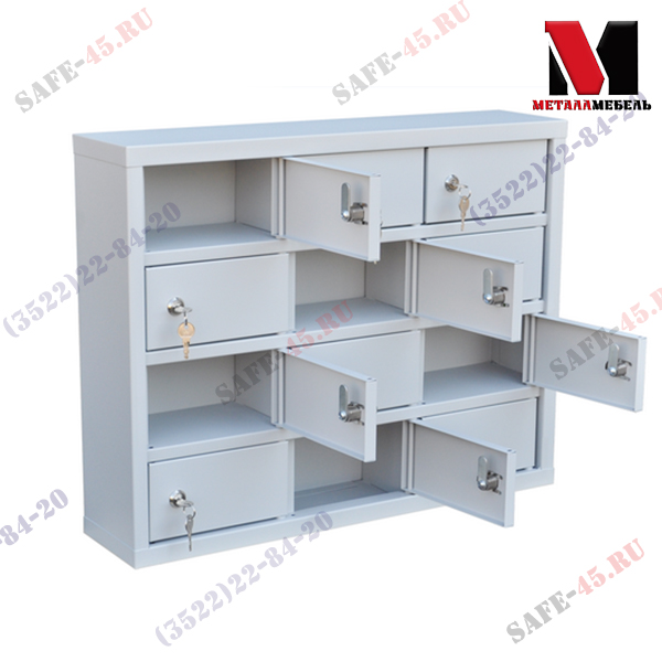 Шкаф для хранения мобильных телефонов ШДМ-12 (510х650х150)