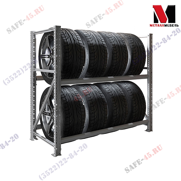 Стеллаж MS Pro 1200 1353×606 стационарный для хранения 8 шин Стеллаж MS Pro 1200 1353×606 стационарный для хранения 8 шин